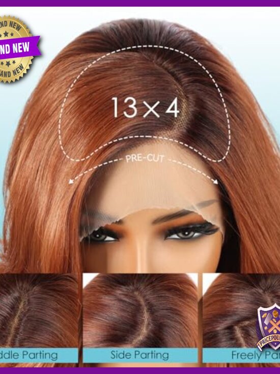 26 Inch Heat Resistant Synthetic Lace Front Wig with HD 13x4 Parting main image 6
